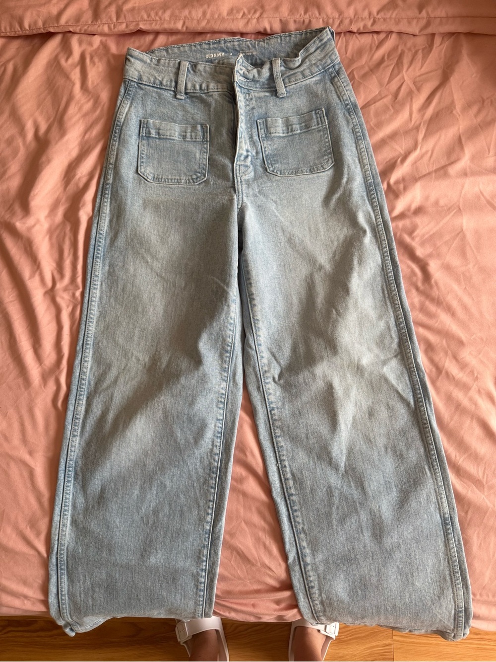 Old Navy Light Blue High-Rise Wide Leg Women's Jeans